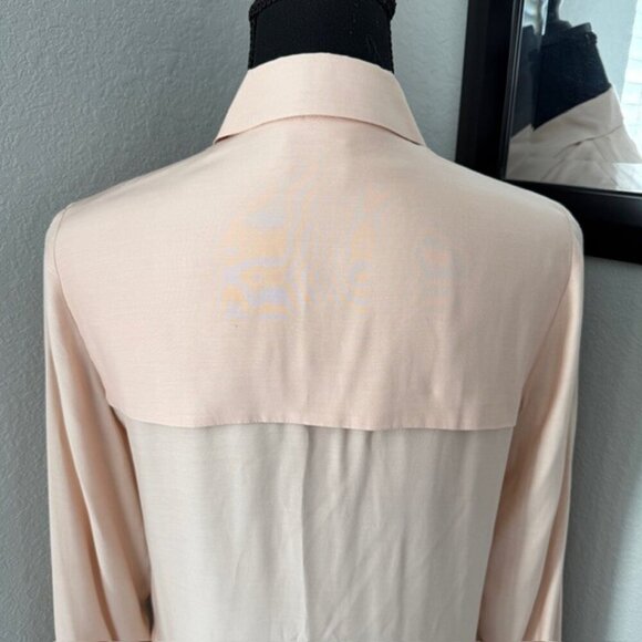 KATE SPADE Blush Pink Silk Button Front Blouse Top Sz 2 - Picture 9 of 12